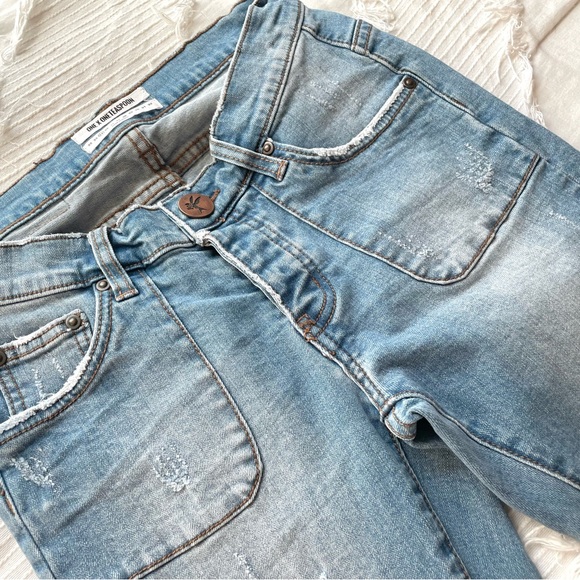 One X Oneteaspoon Patchwork Distressed Jeans Size 24 - Picture 2 of 7